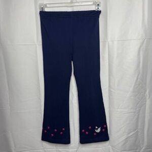 GREENDOG Vintage Embroidered Pants Navy Blue Girls Size 6